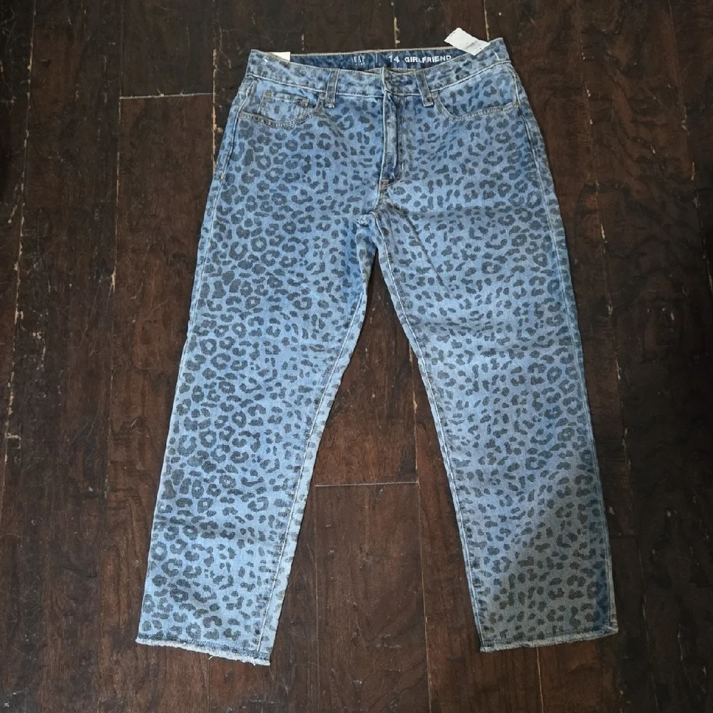 NWT‎ Stylish Blue Leopard Print Girl's Jeans